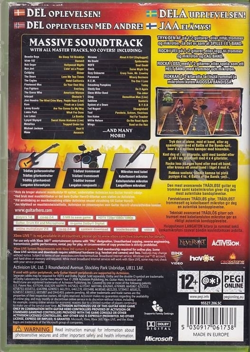 Guitar Hero World Tour - Nordisk Version - XBOX 360 (B Grade) (Genbrug)